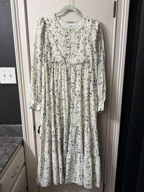 Cream and blue maxi dress!